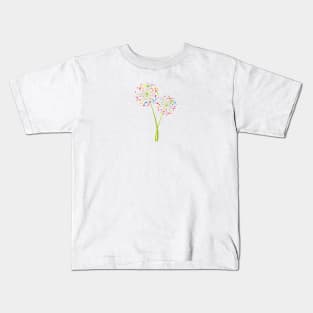 Colorful abstract heart dandelion Kids T-Shirt